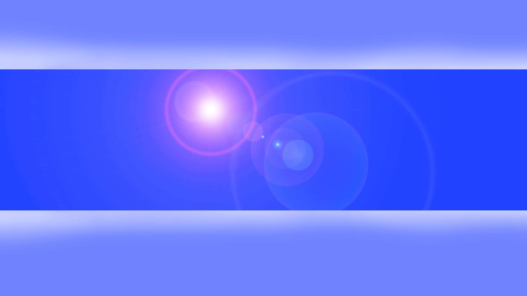 lens flare 桌布 壁紙 — 帶有粉紅色和藍色鏡頭光暈的耀眼陽光主導了漸變藍色天空和地面。