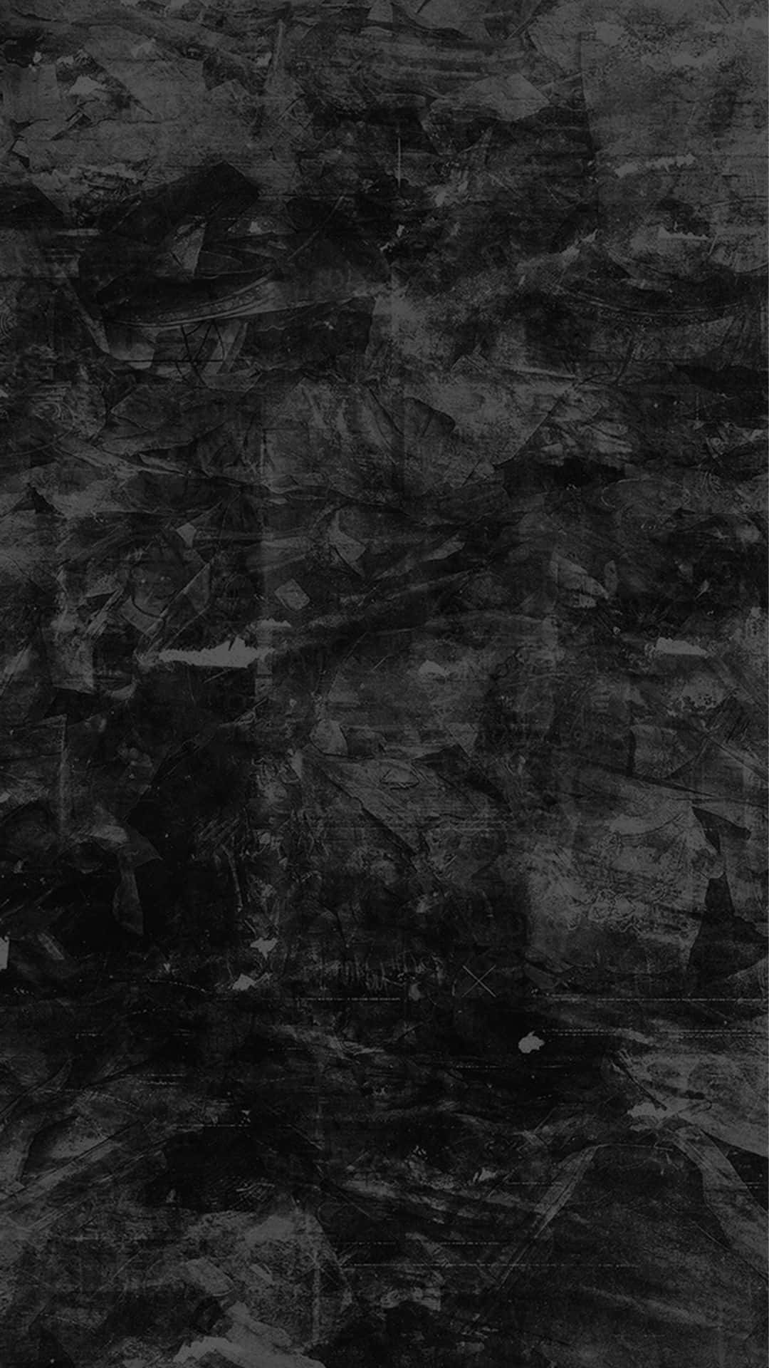 Black Grunge 桌布 壁紙 — 帶有紋理的抽象單色牆壁，呈現深灰色和黑色分層的筆觸和刮痕。