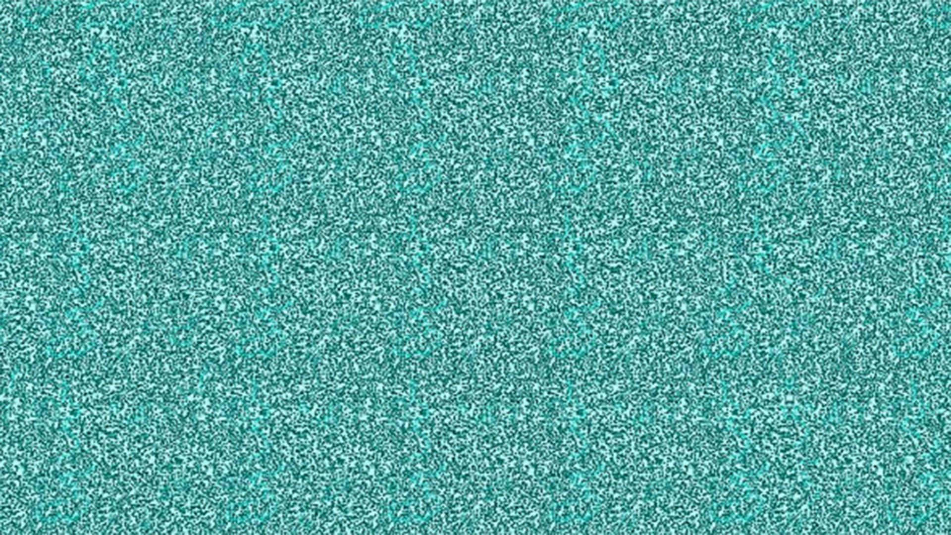 Magic Eye 桌布 壁紙 — 帶有紋理的青綠色和白色抽象圖案，類似靜電或噪點，具有顆粒狀的數位美感。