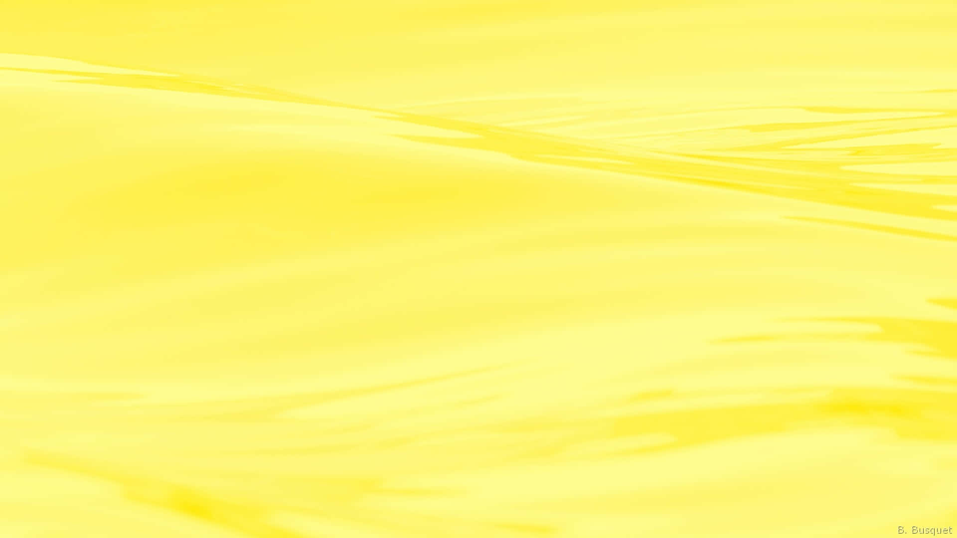 Aesthetic Yellow 桌布 壁紙 — 平滑流動的黃色抽象紋理，帶有柔和漸變和表面上的輕微波紋。