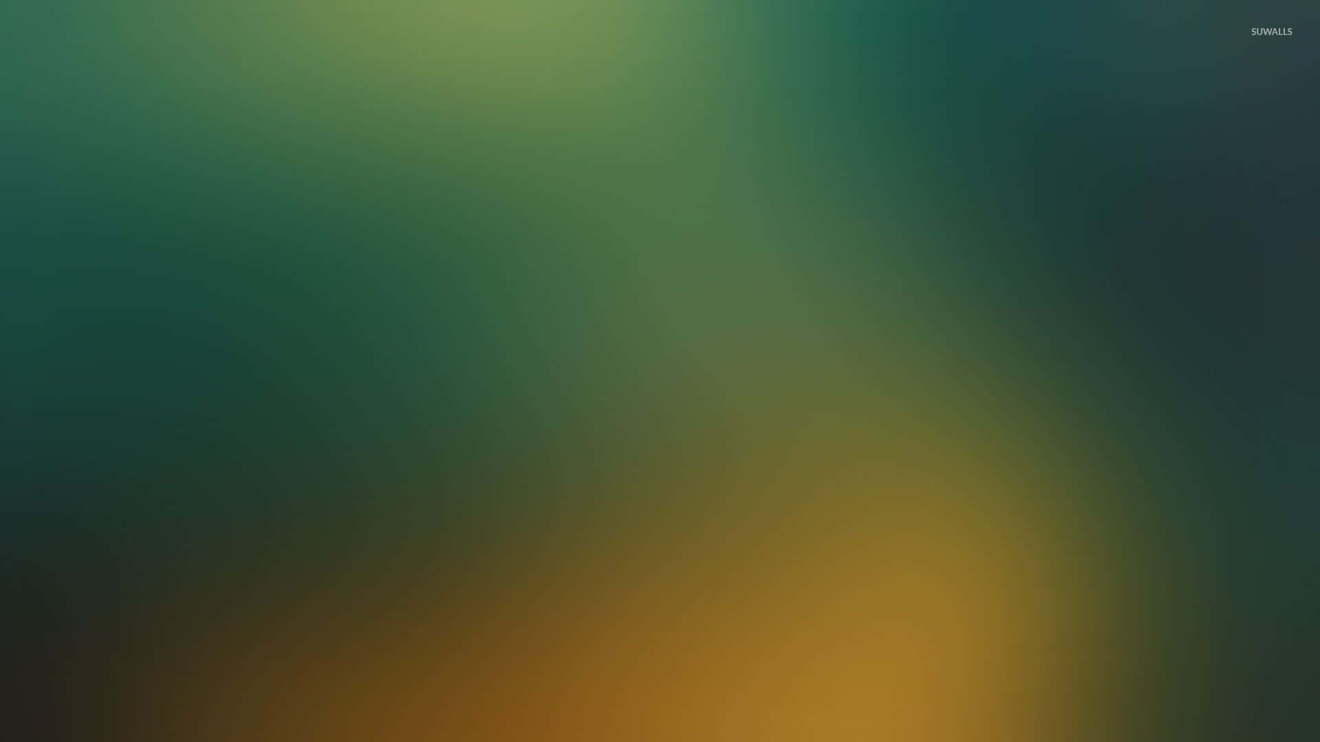 Green And Brown 桌布 壁紙 — 平滑漸變壁紙，將深藍綠色與溫暖琥珀黃色以柔和流暢的過渡融合。