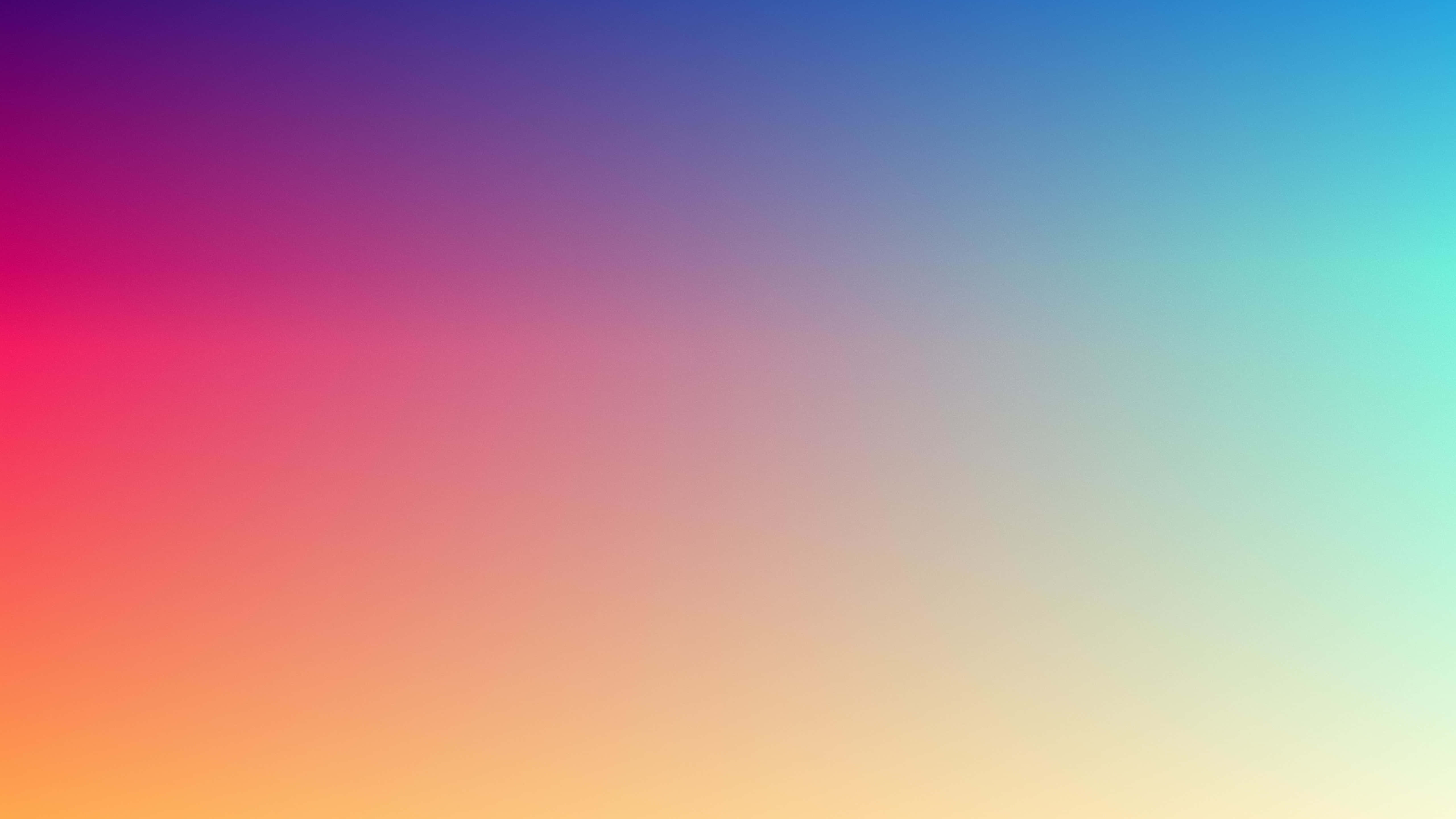 Rainbow Gradient 桌布 壁紙 — 平滑漸變從洋紅色過渡到青色，溫暖的橙色點綴融入柔和的白色。