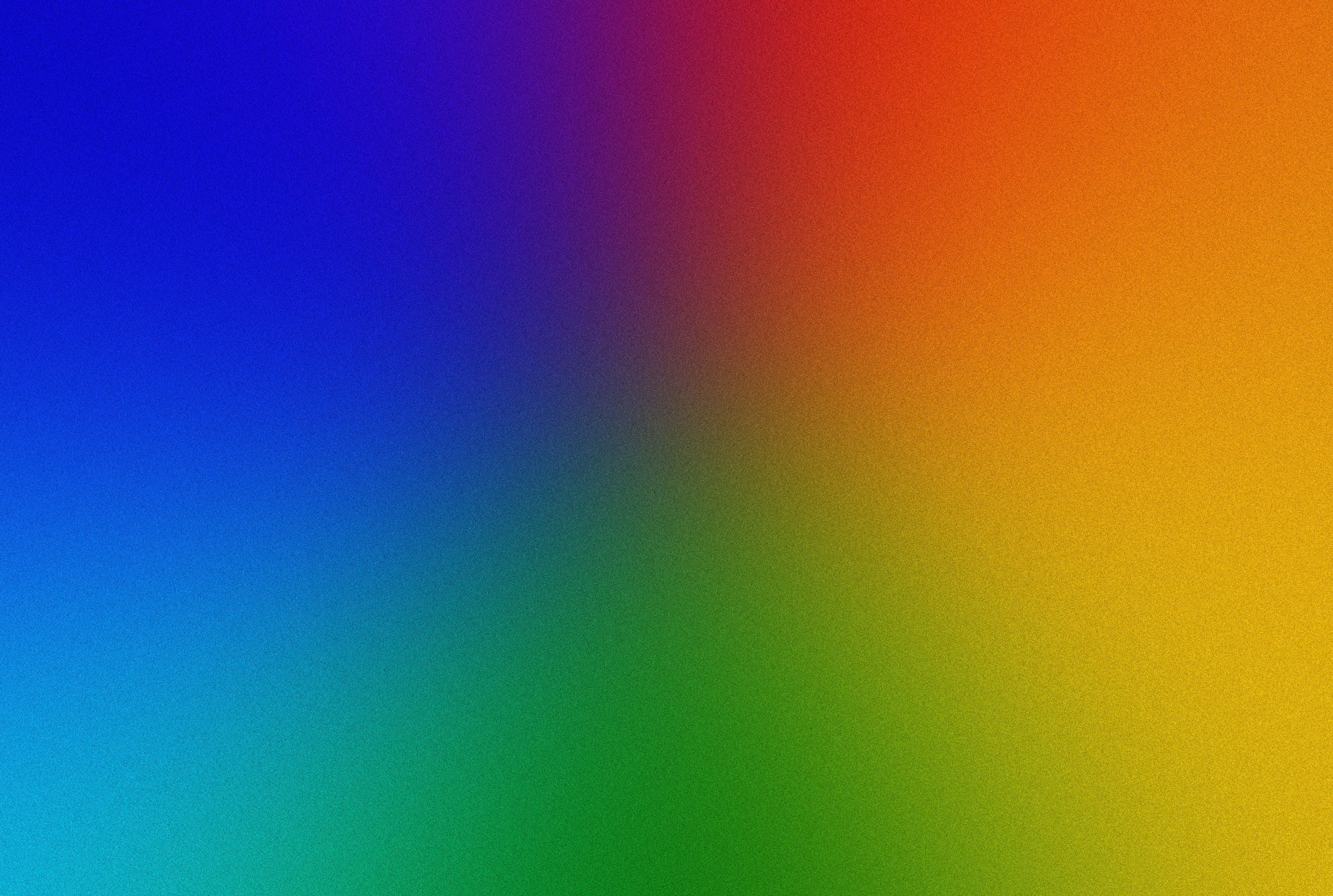 Rainbow Gradient 桌布 壁紙 — 平滑漸變從深藍色過渡到充滿活力的橙色，中央的綠色色調無縫地融合在畫布上。