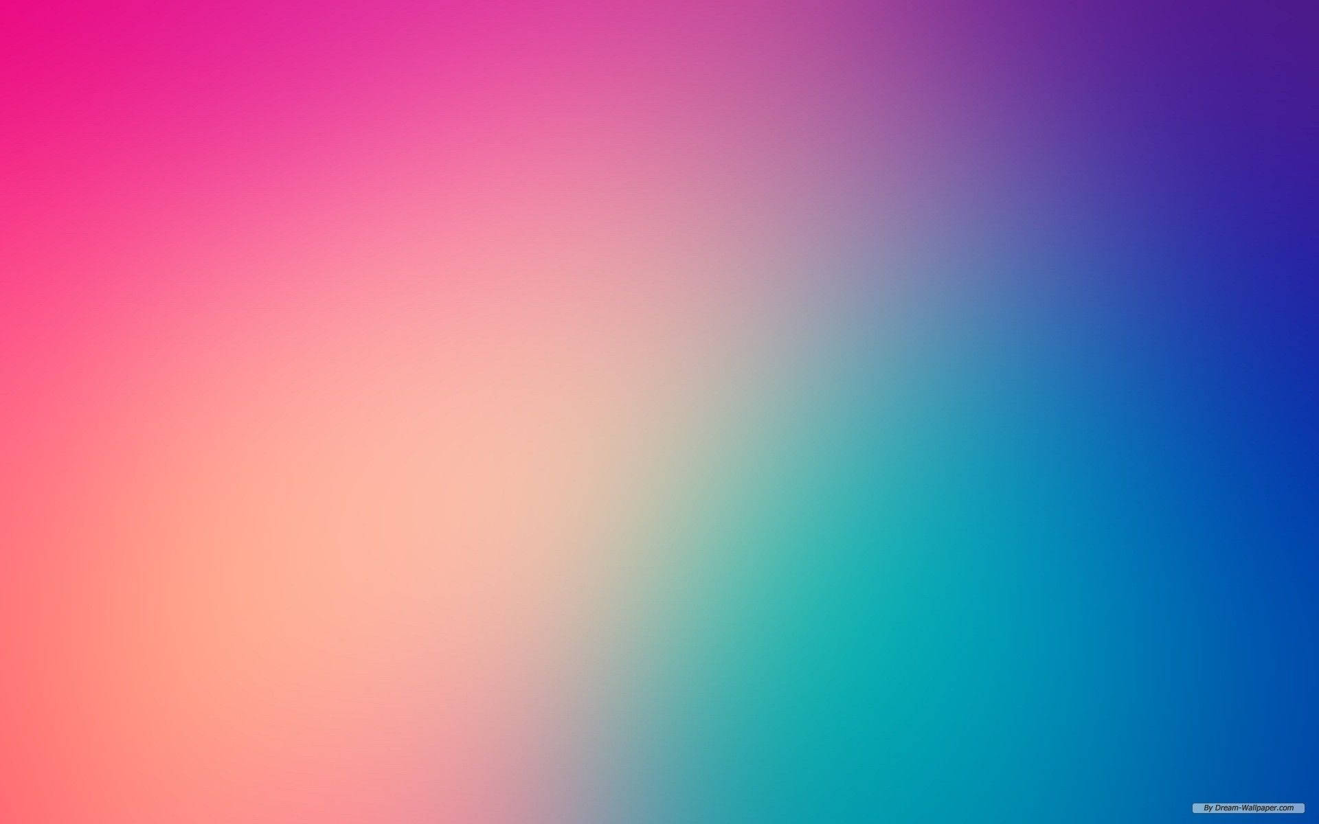 Colorful Aesthetic 桌布 壁紙 — 平滑漸變從鮮豔粉紅色過渡到深藍色，中心帶有柔和粉彩點綴。