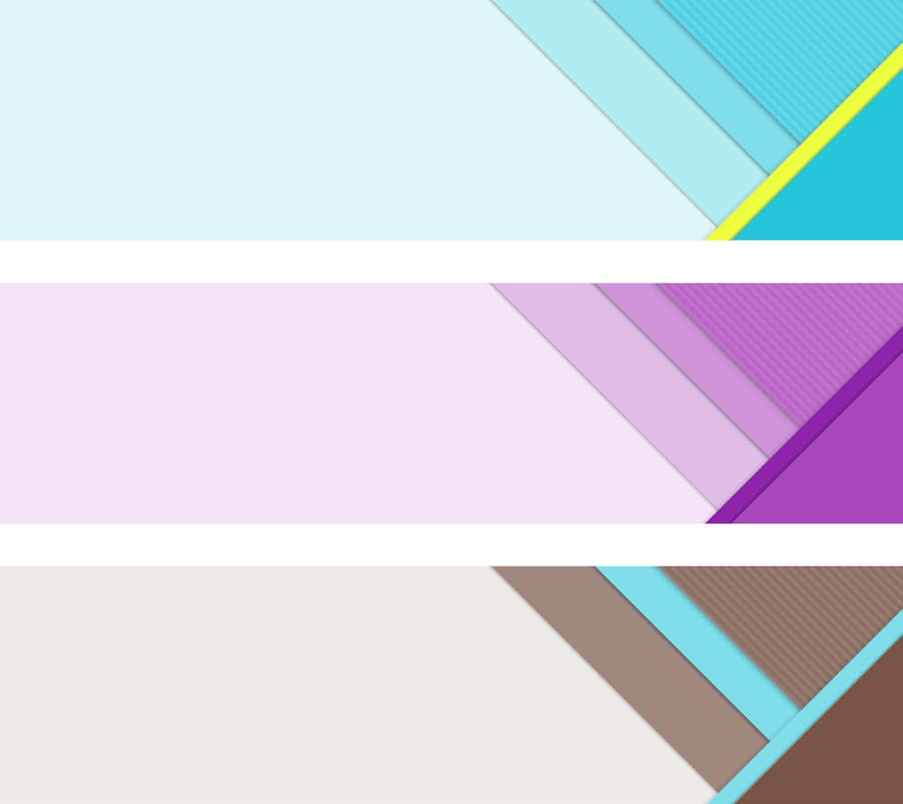 Material Design 桌布 壁紙 — 幾何圖案壁紙，以分層柔和色調與大膽色塊組成斜紋條紋，帶有細微紋理。