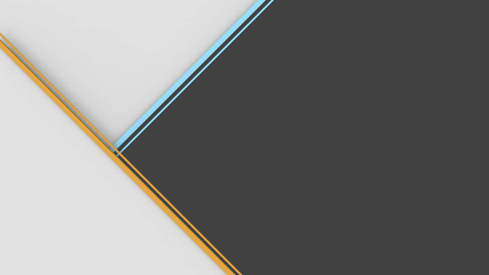 Minimalist Abstract 桌布 壁紙 — 幾何抽象壁紙，以灰色、白色、藍色和金色的乾淨對角線條，營造出現代極簡主義構圖。