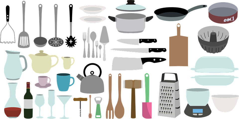 廚房用具與鍋具收藏 壁紙