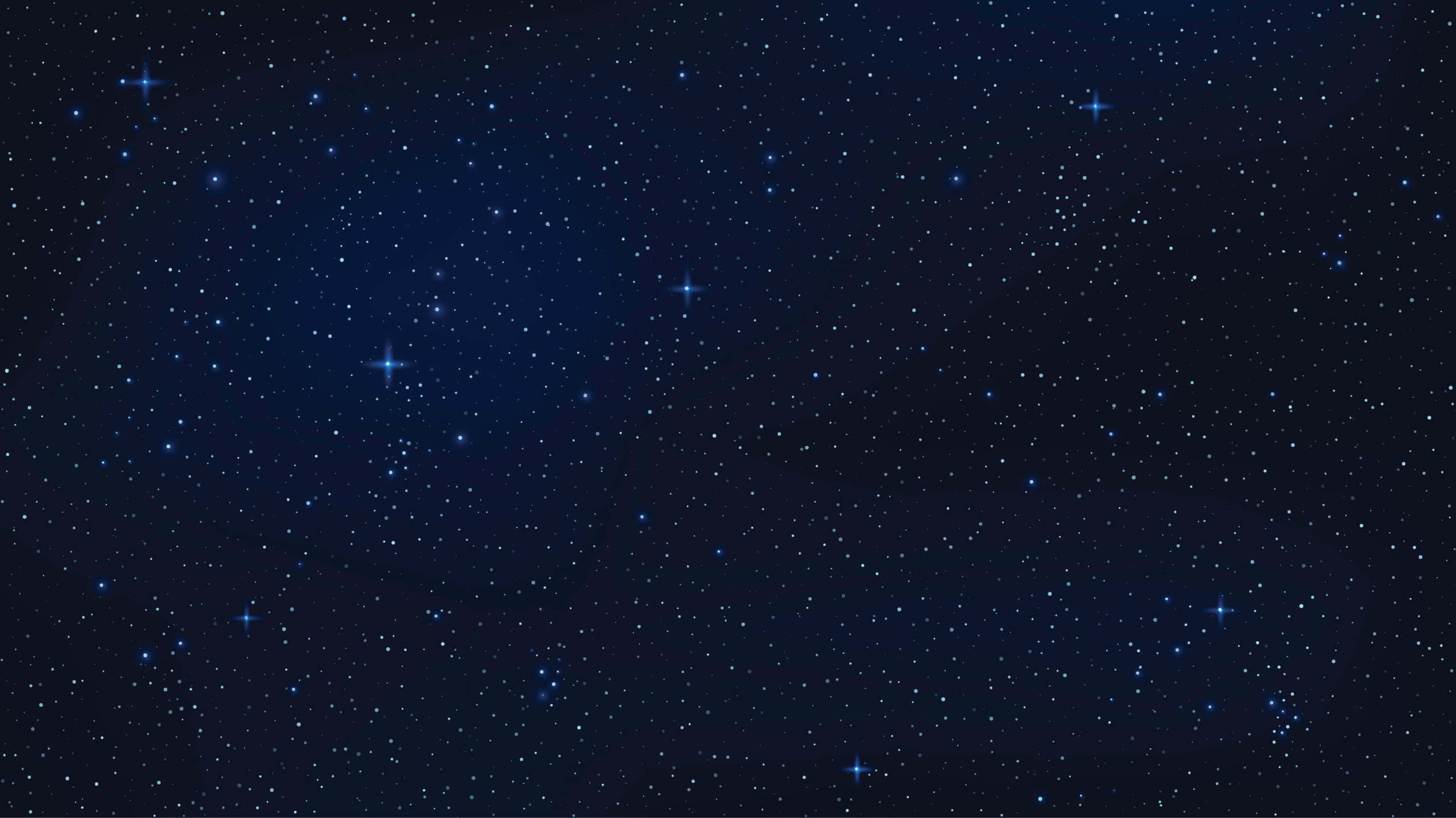 Dark Sky 桌布 壁紙 — 廣闊深藍色夜空，佈滿閃爍星星和微妙宇宙光芒。