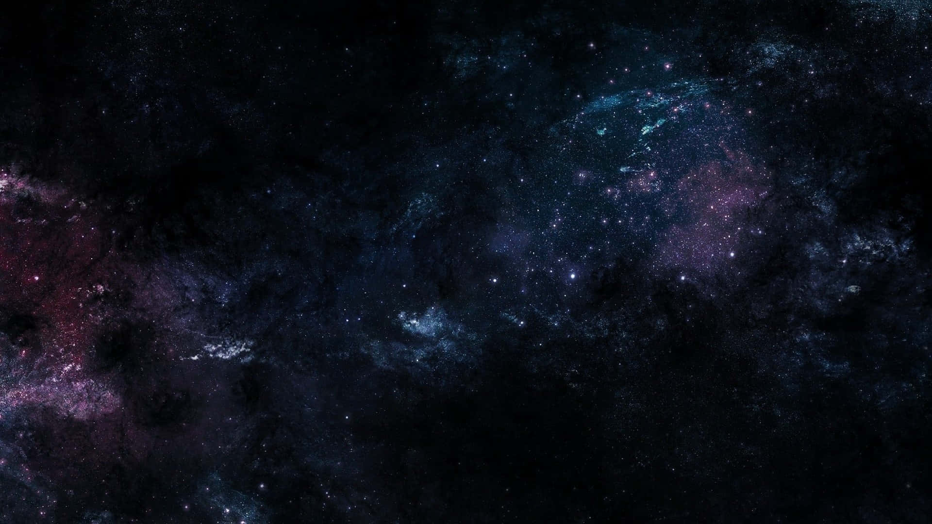 彩色動圖 桌布 壁紙 — 廣闊的宇宙空間，充滿了發光的星星和旋轉的星雲，在深藍色和紫色中，映襯著黑暗的虛空。