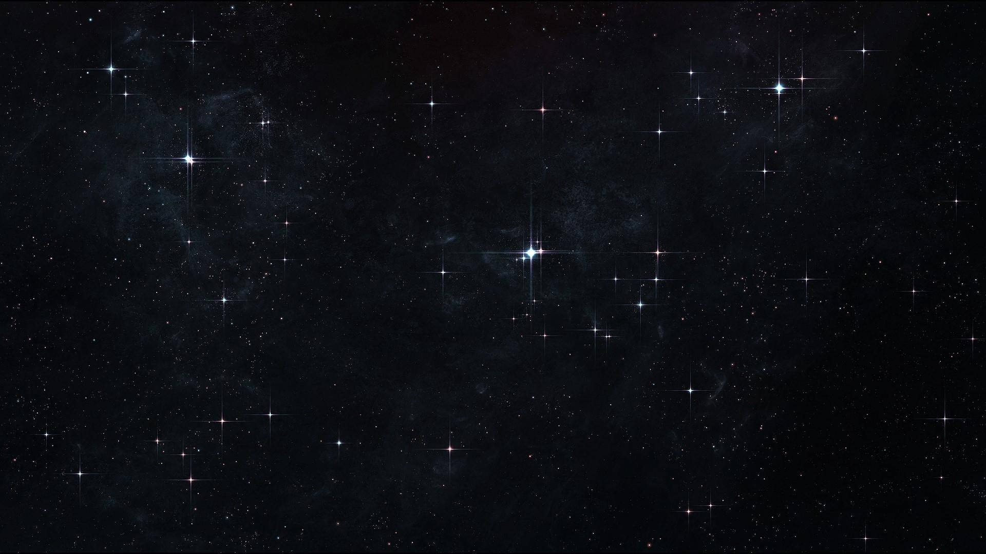 夜空 桌布 壁紙 — 廣闊的宇宙空間，充滿了閃爍的星星和微妙的星雲，在深空中發光。