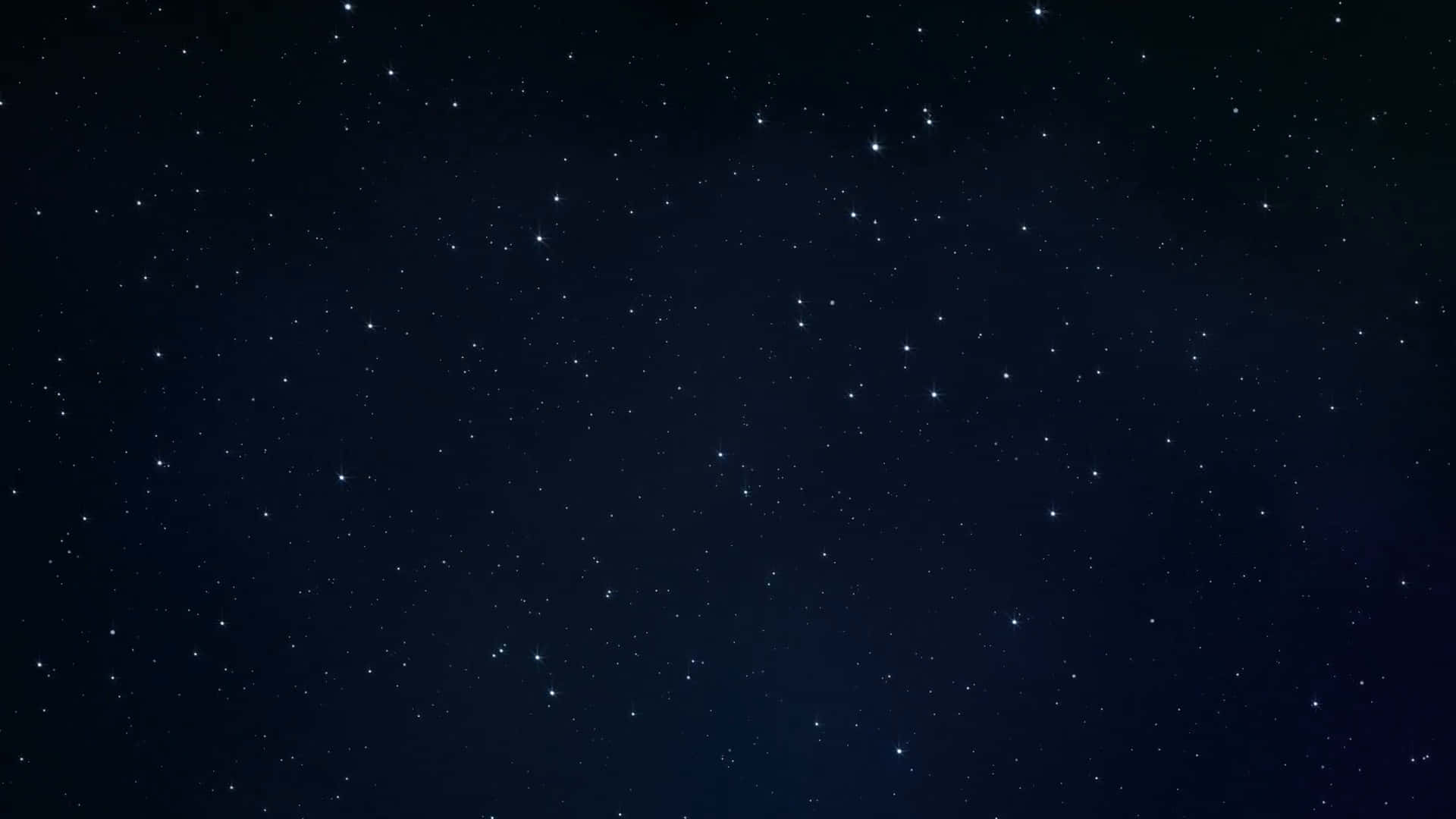 Cartoon Space 桌布 壁紙 — 廣闊的深藍色夜空，充滿無數閃爍的星星和一顆可見的行星。