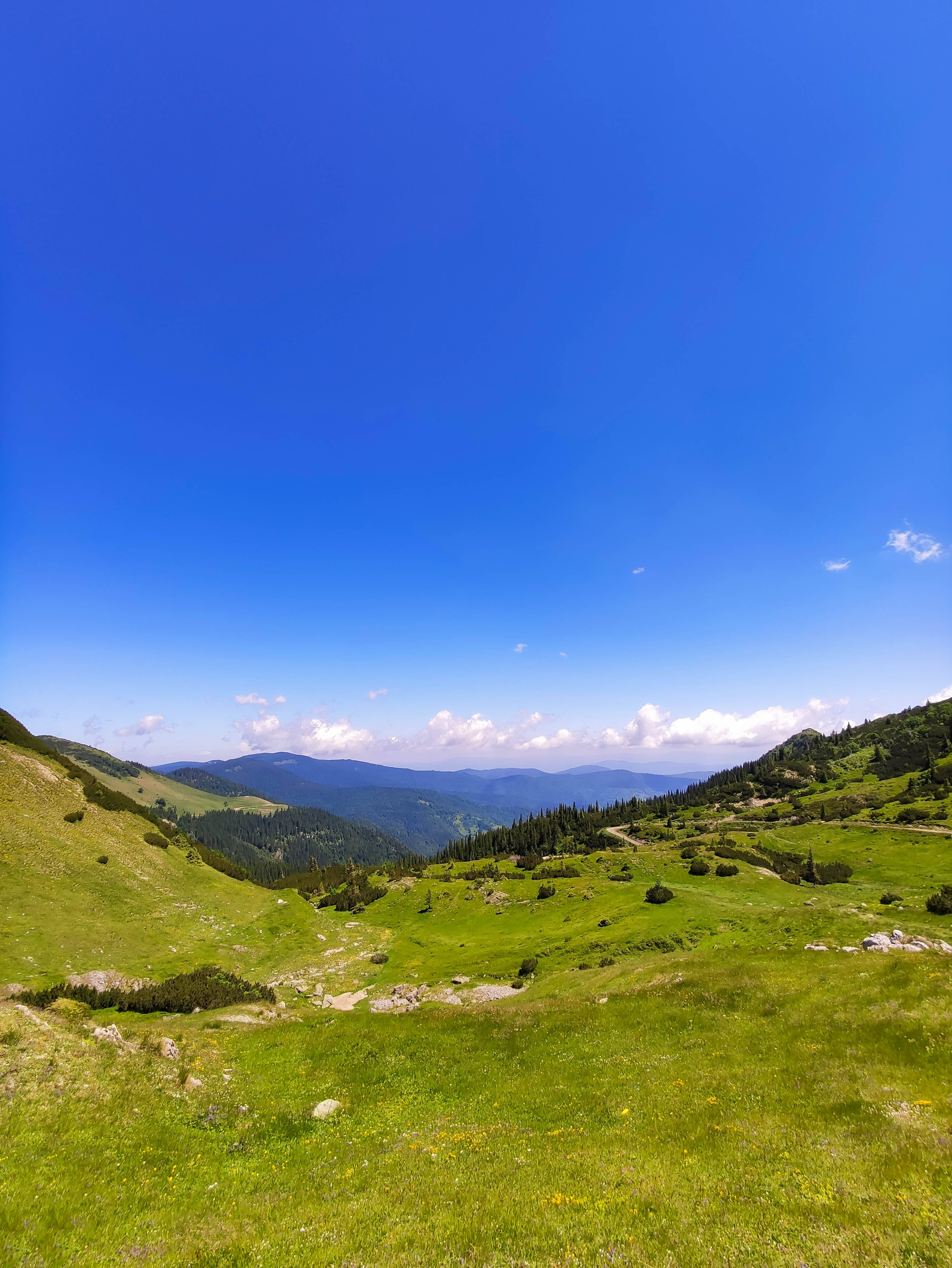 Bosnia And Herzegovina 桌布 壁紙 — 廣闊的綠色山谷，藍天白雲，遠山連綿。
