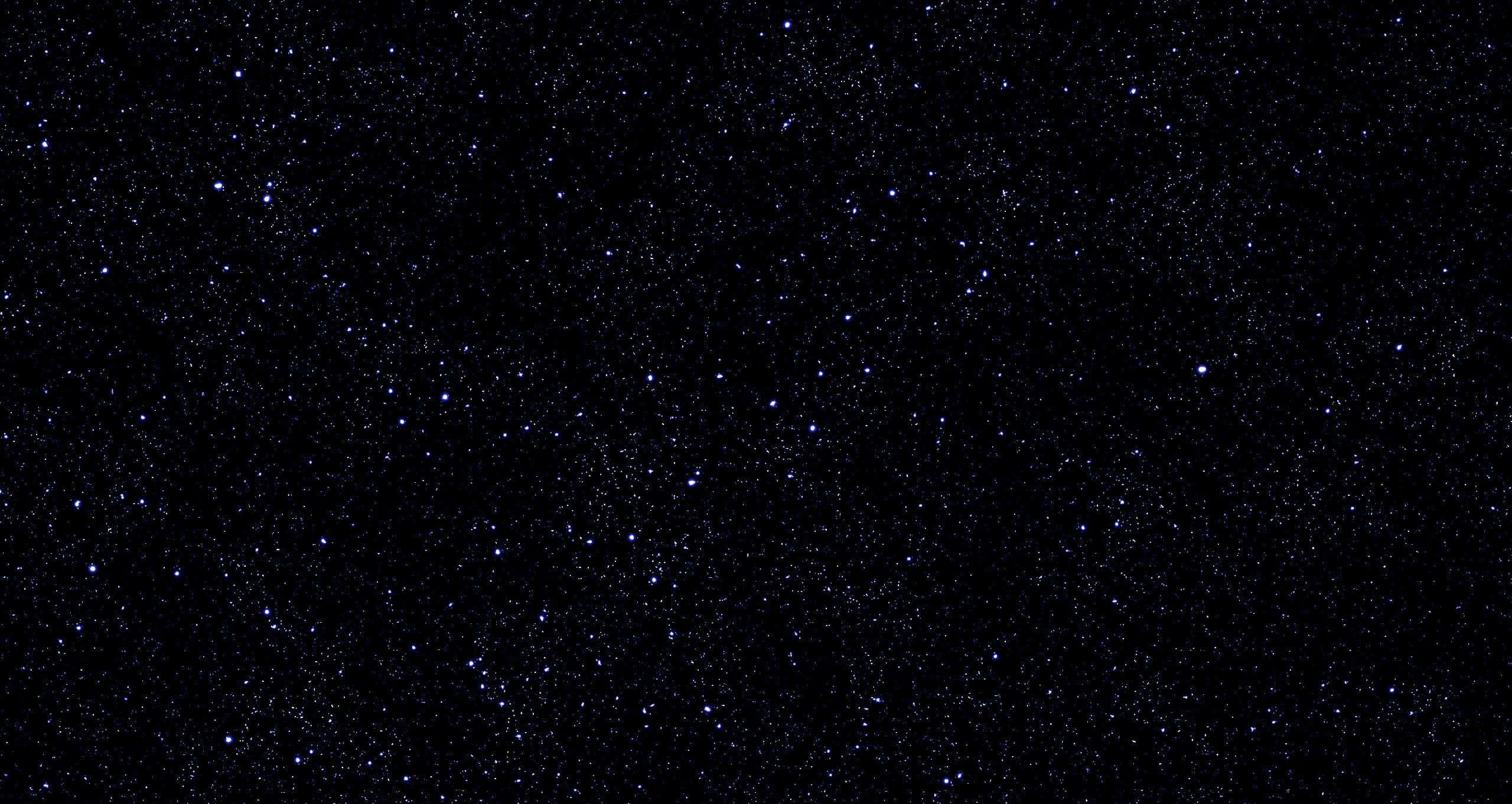 Dark Galaxy 桌布 壁紙 — 廣闊的黑暗夜空，充滿了無數閃爍的藍色和白色星星，散落在宇宙各處。