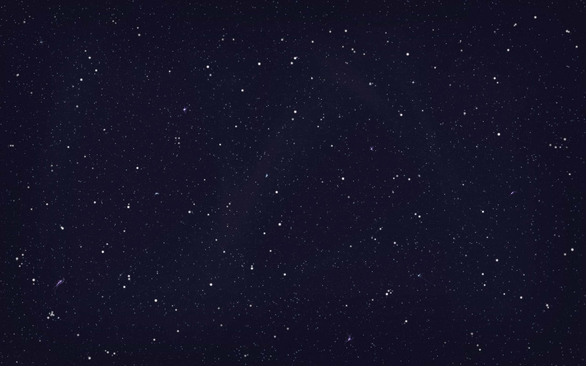 星星動圖 桌布 壁紙 — 廣闊黑暗的夜空，充滿無數閃爍的星星和微弱的宇宙塵埃雲。