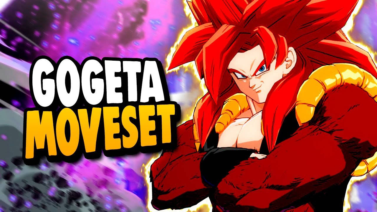 超4悟吉塔 桌布 壁紙 — 強大的動漫角色悟空（Gogeta）紅髮金甲，自信地站在宇宙紫色和黃色能量背景前。
