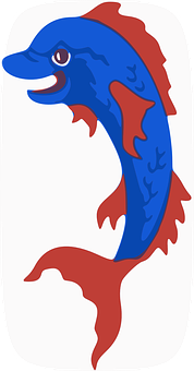 彩色卡通魚插圖 壁紙