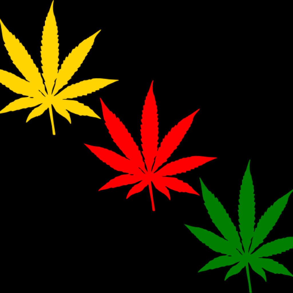 彩色大麻葉圖形 壁紙