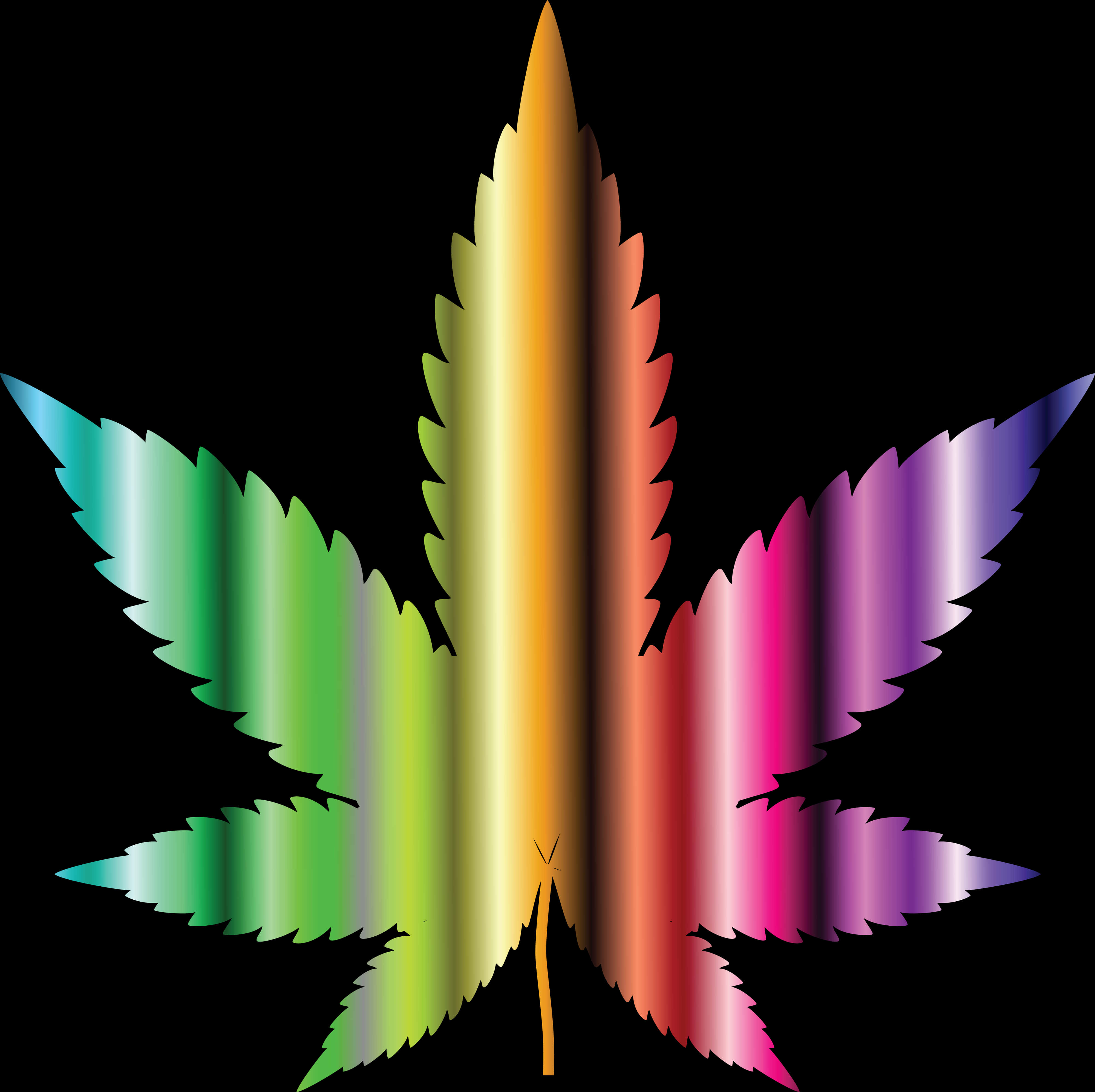 彩色大麻葉圖案 壁紙