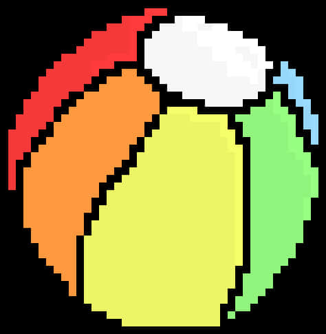 彩色沙灘球像素藝術 壁紙