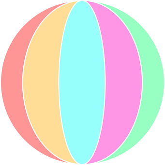 彩色海灘球圖案 — Pastel 壁紙