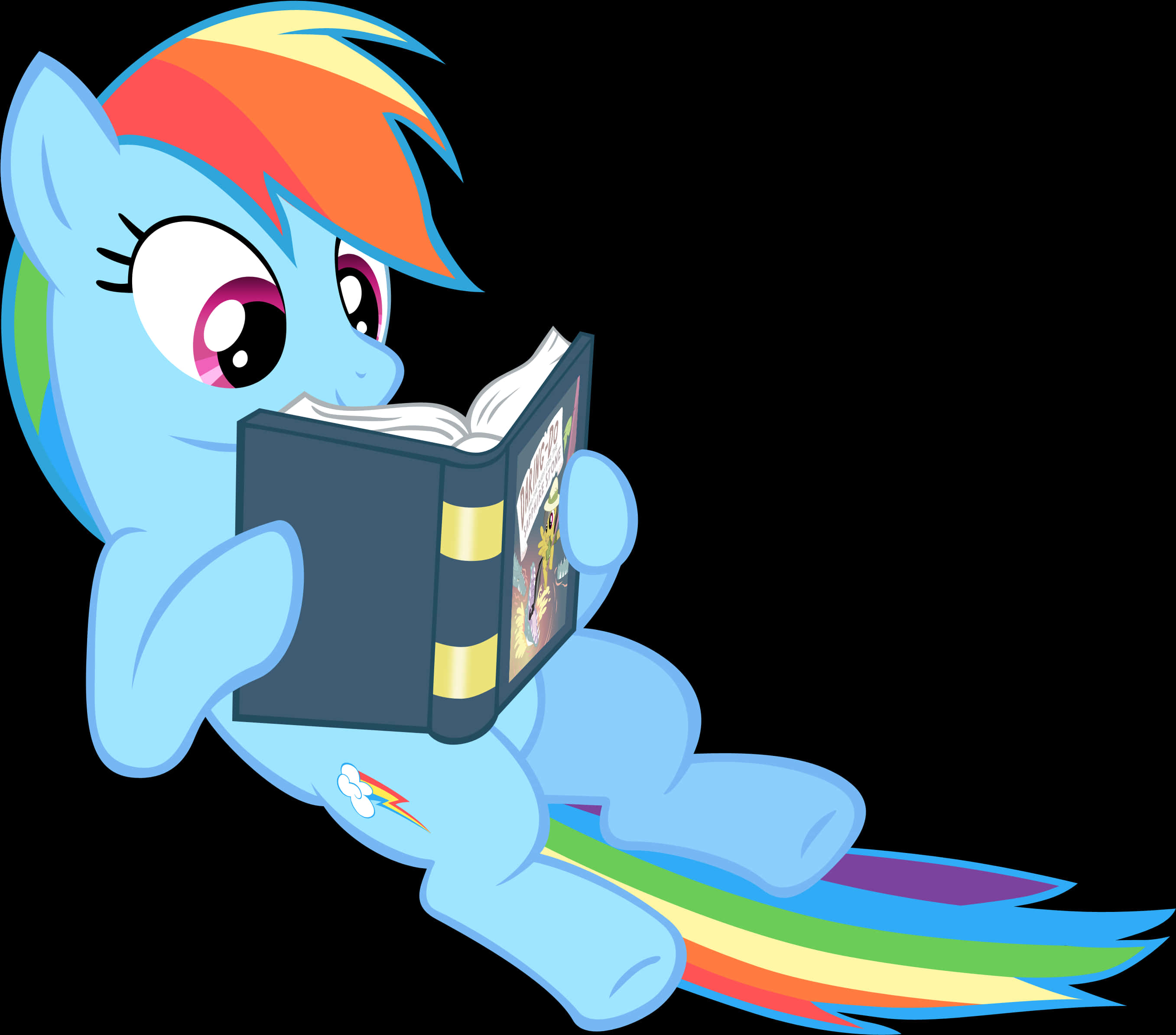 彩虹黛西看書 壁紙