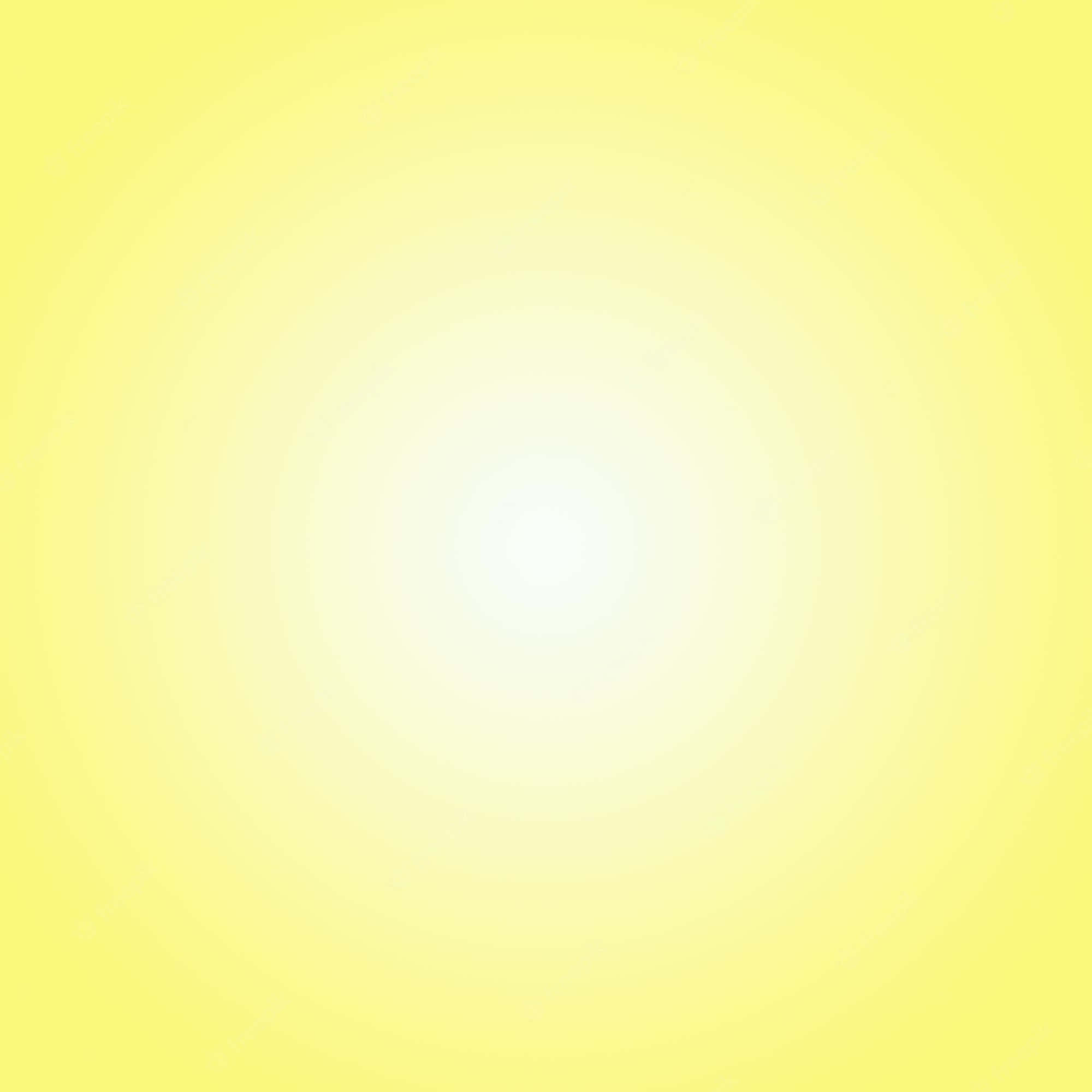 Yellow Gradient 桌布 壁紙 — 從明亮的白色中心向外輻射的柔和淡黃色漸變，營造出溫和的發光效果。