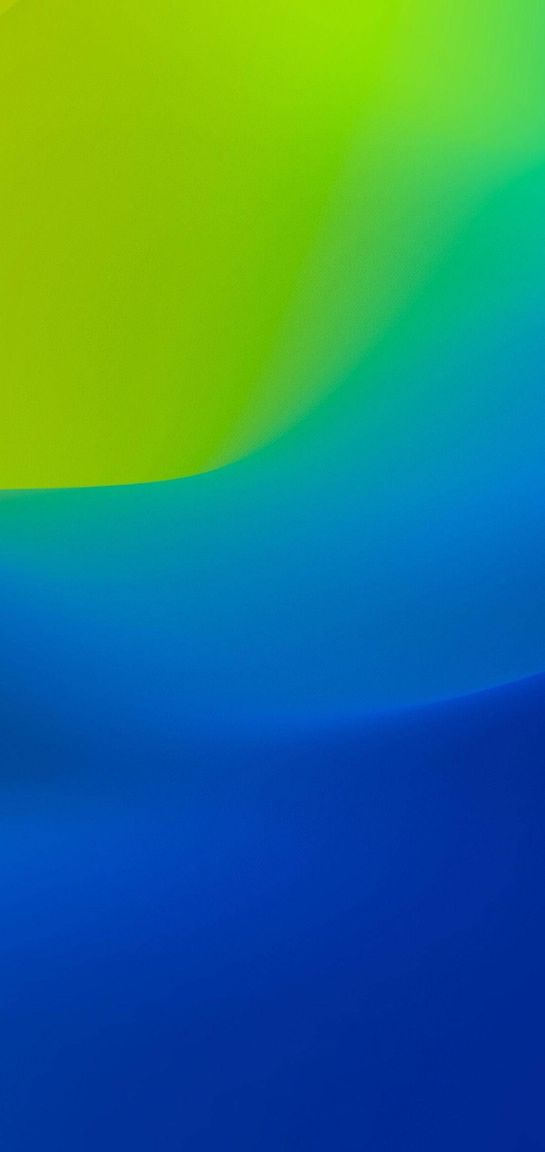 Gradient 桌布 壁紙 — 從明亮的萊姆綠色到深藍色的平滑漸變，營造出平靜的抽象數位背景。