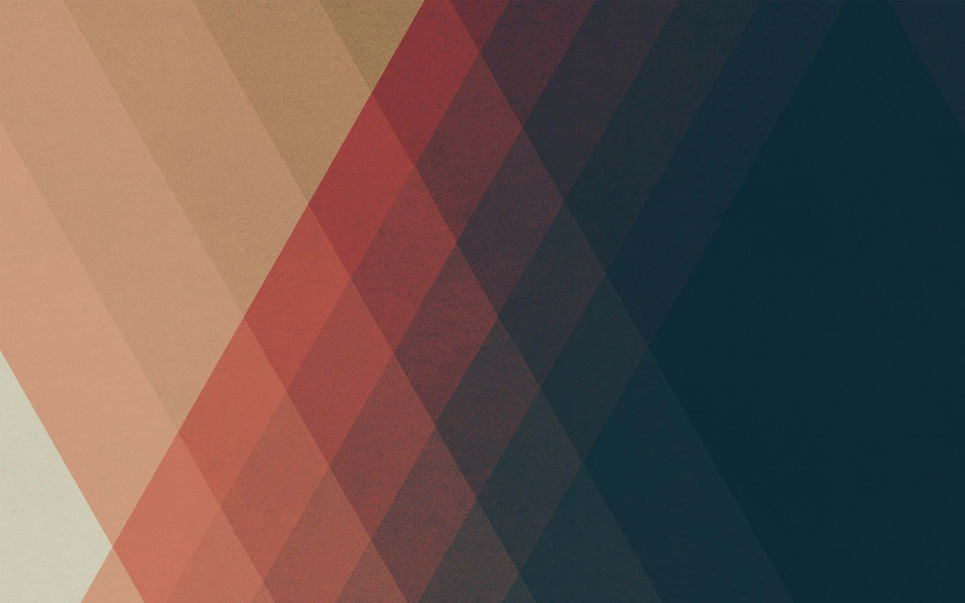 Minimalist Geometric 桌布 壁紙 — 從暖色調到冷色調的對角線條紋，營造出現代抽象漸變效果，具有紋理紙張般的質感。