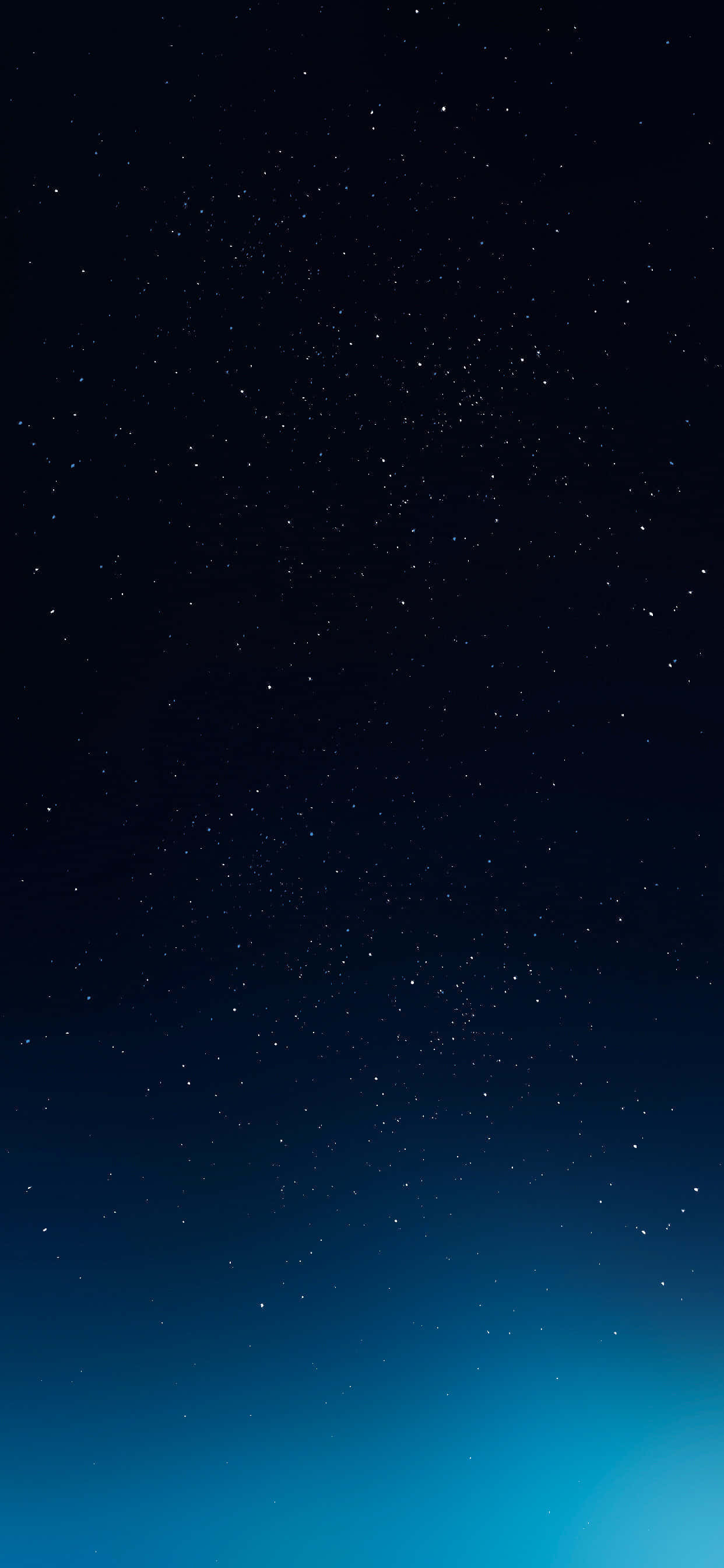 Black Stars iPhone 桌布 壁紙 — 從深海軍藍到鮮豔藍色的寧靜夜空漸變，點綴著無數閃爍的星星。