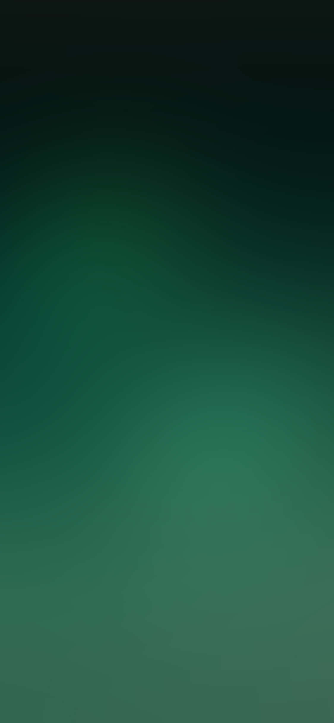 iPhone 11 Green 桌布 壁紙 — 從深綠到淺綠的寧靜漸變，搭配柔和波浪過渡，營造出平靜的抽象背景。