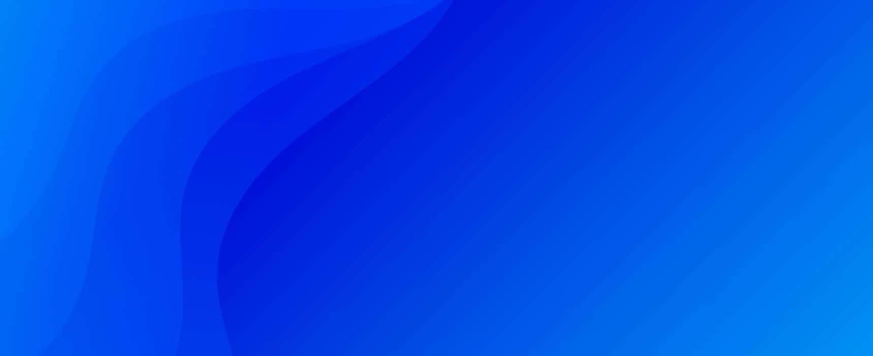 Blue Screen 桌布 壁紙 — 從深色調過渡到淺色調的流動藍色波浪的寧靜抽象漸變。