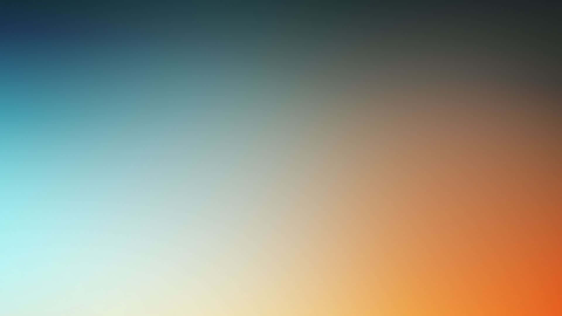 Overlay 桌布 壁紙 — 從清涼的青色到溫暖的橙色平穩過渡，營造出寧靜的抽象背景。