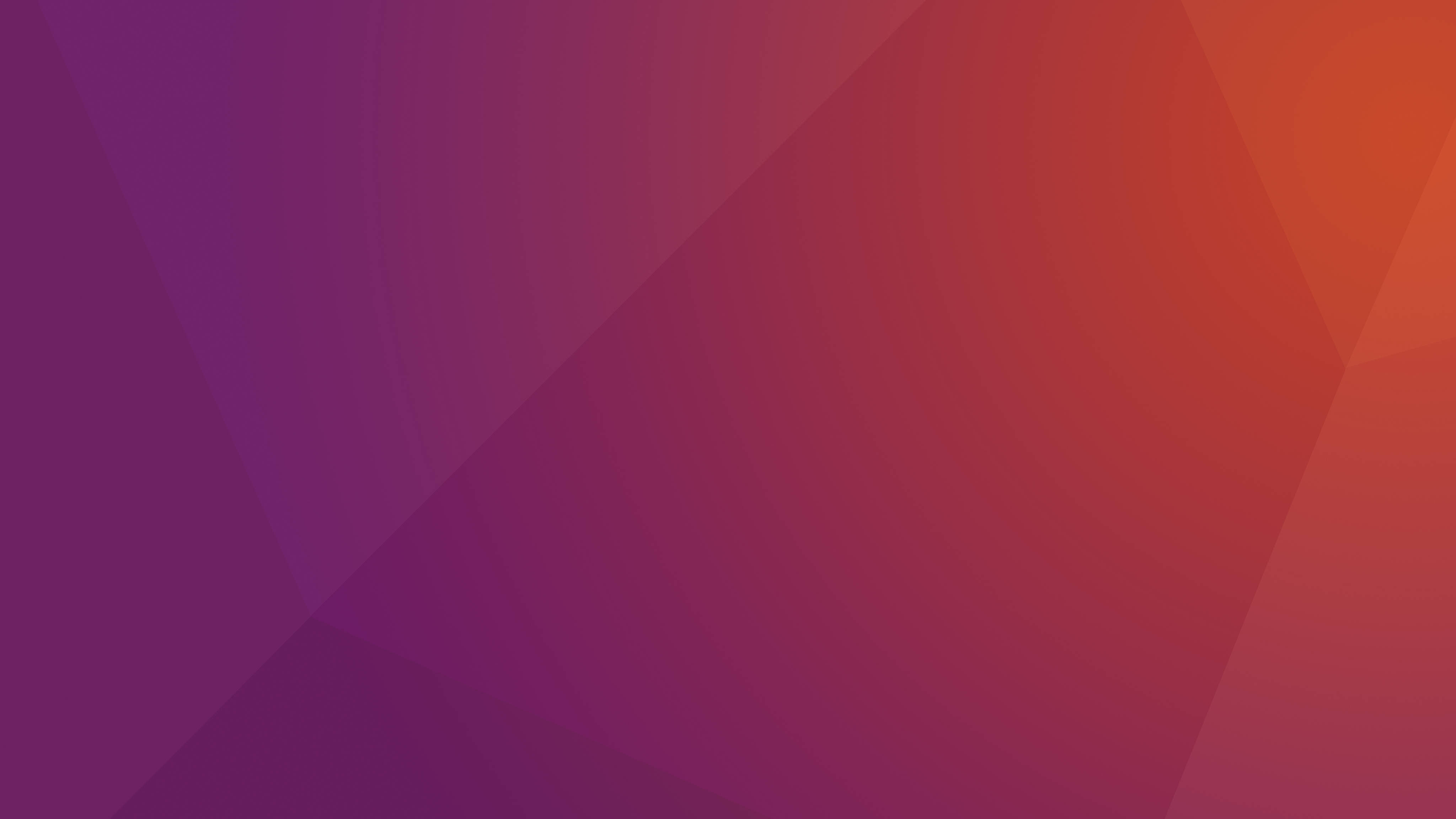 ubuntu 桌布 壁紙 — 從紫色到橙色的平滑漸變，柔和的幾何形狀在畫布上無縫融合。