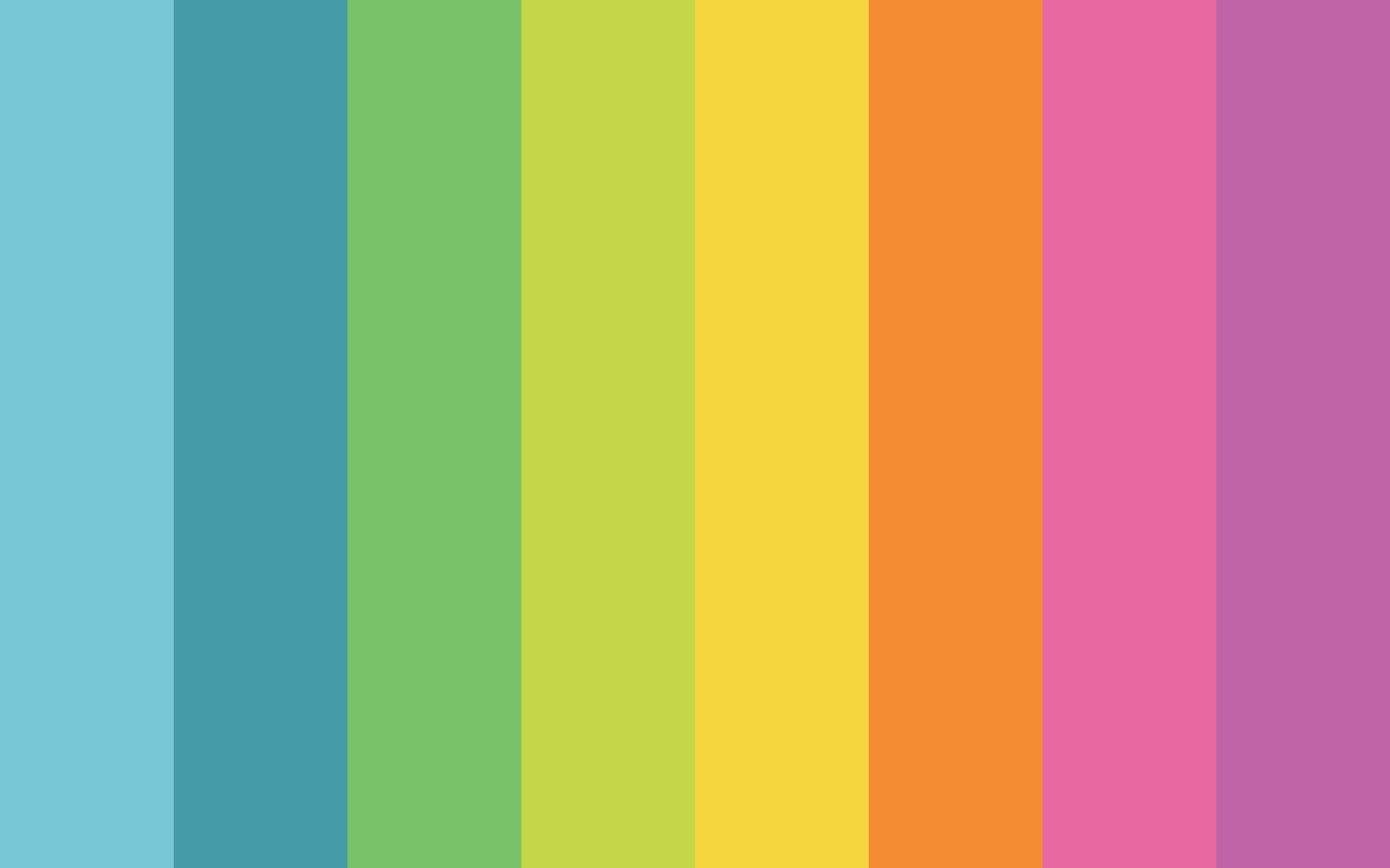 Cute Stripes 桌布 壁紙 — 從藍色到紫色的彩虹漸層中充滿活力的垂直條紋創造出大膽多彩的抽象圖案。