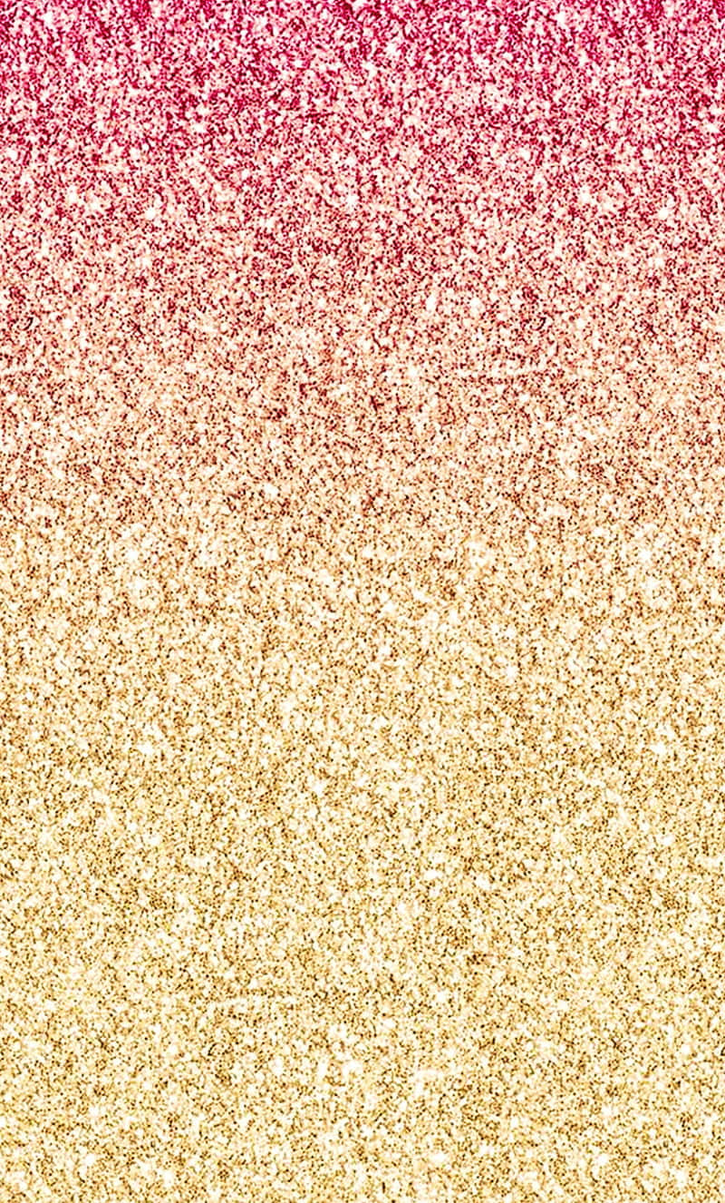 Yellow Glitter 桌布 壁紙 — 從閃亮粉紅到金色亮粉的垂直漸變，營造出閃爍的紋理背景。