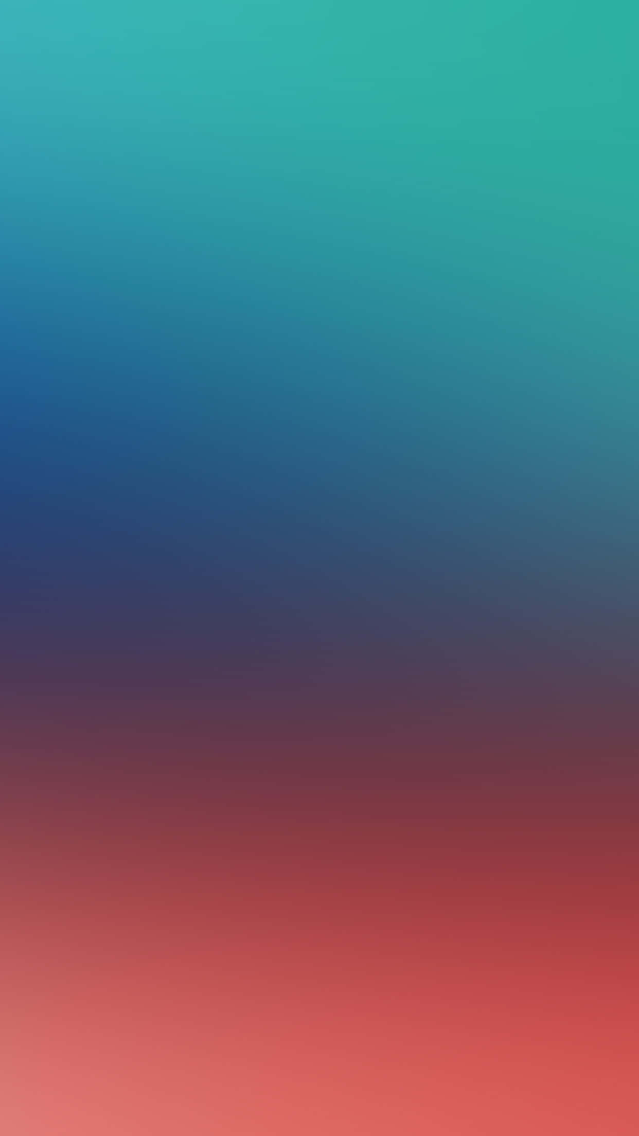 Red And Blue iPhone 桌布 壁紙 — 從頂部的青綠色平滑過渡到底部的深紅色。