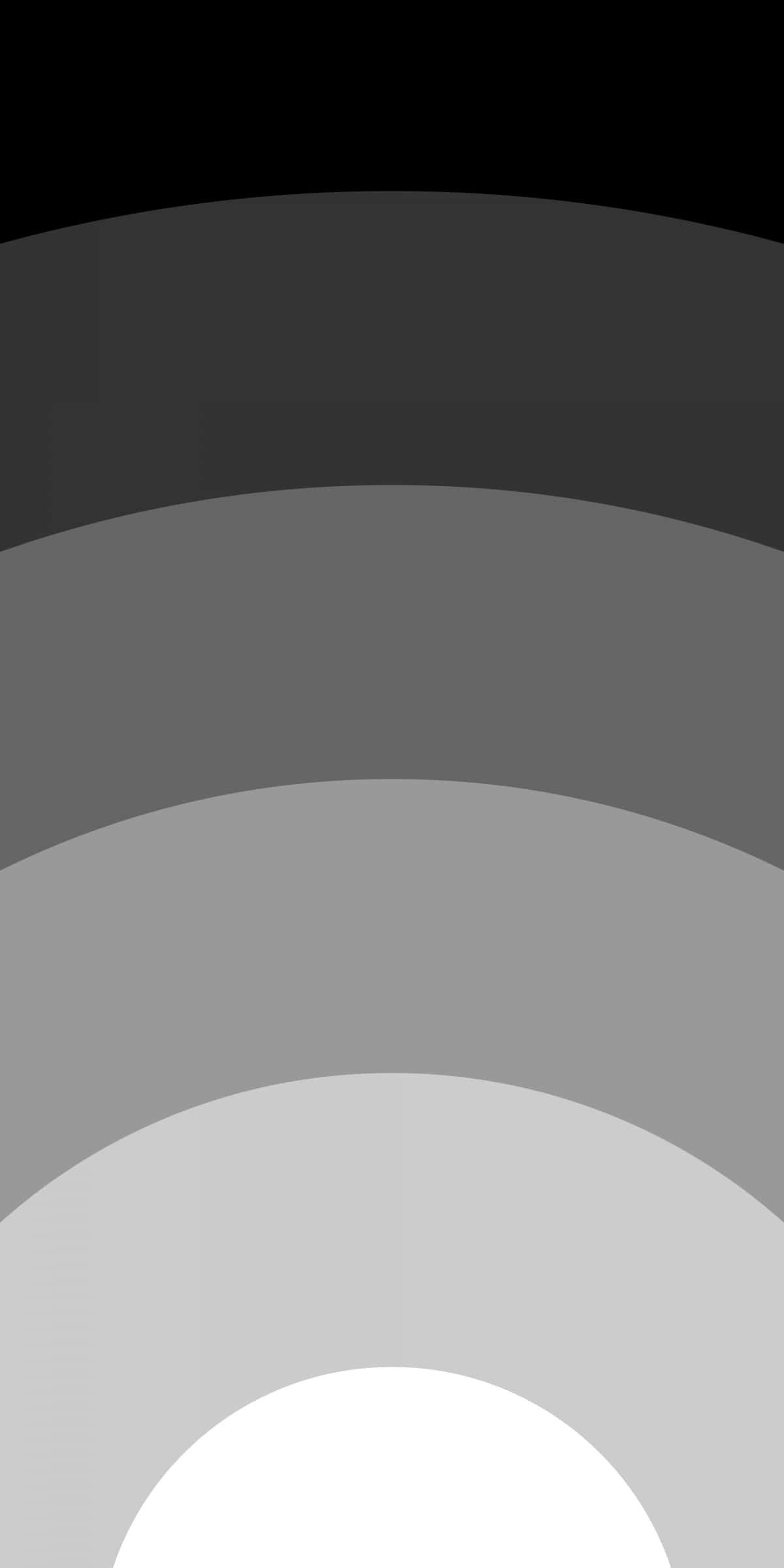 Radial 桌布 壁紙 — 從黑色到白色的彎曲條紋的抽象極簡漸變，垂直構圖。