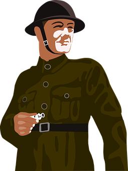 復古士兵插畫 壁紙