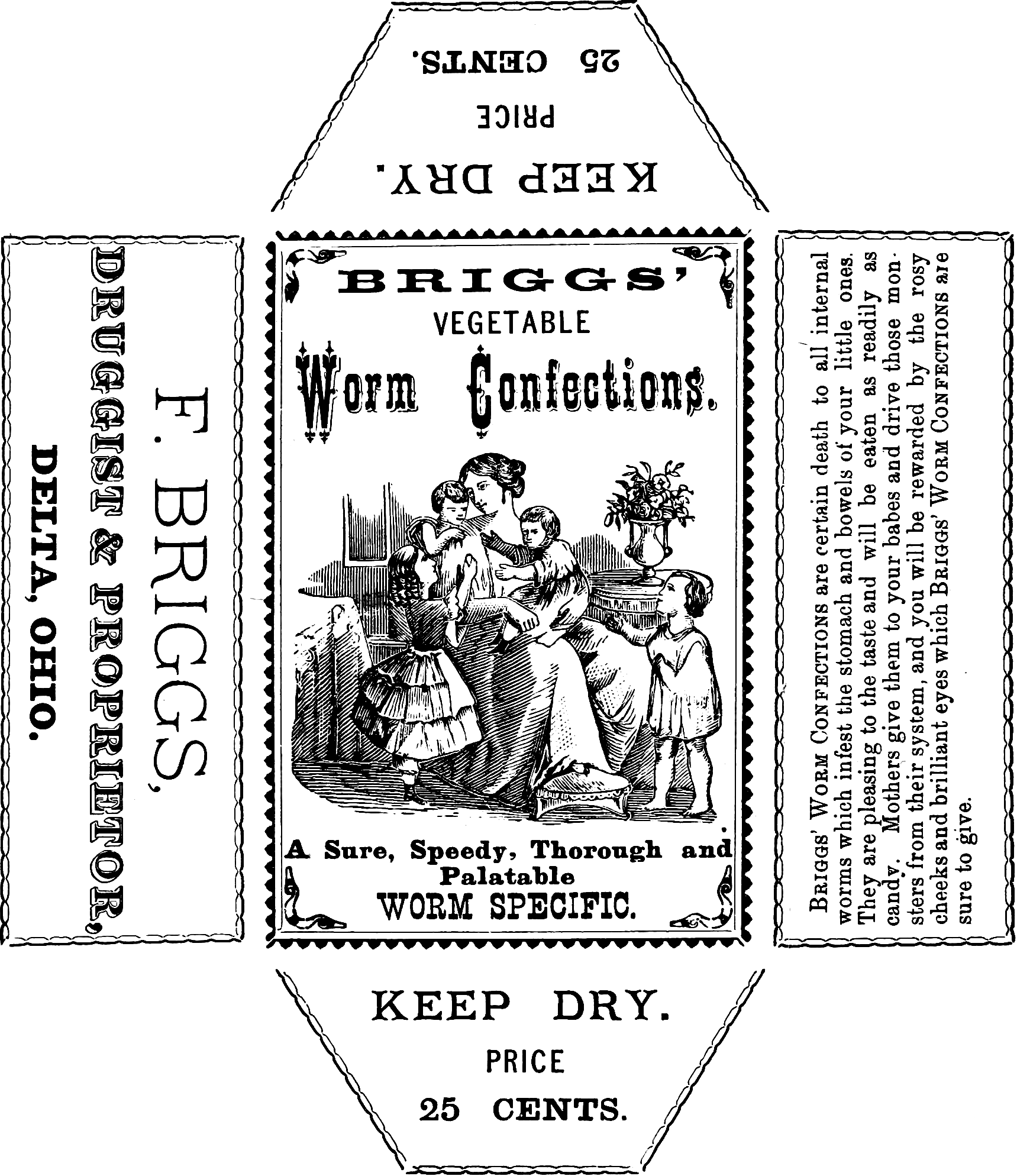 復古布里格斯蠕蟲糖果廣告 壁紙