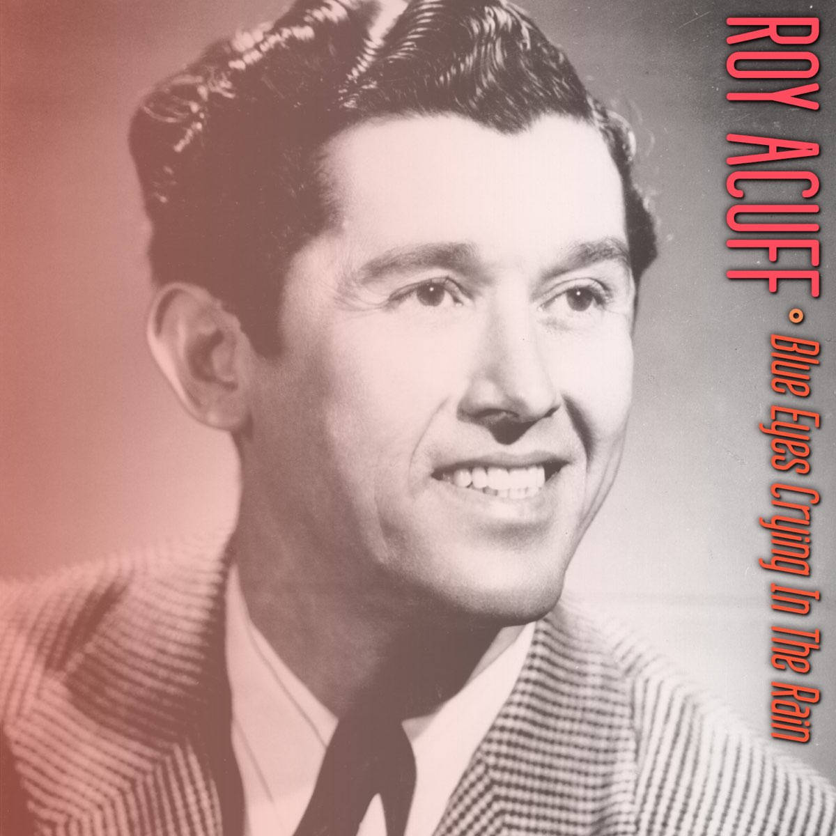 Singer 桌布 壁紙 — 復古棕褐色調的 Roy Acuff 肖像，他穿著格子西裝，在柔和漸變背景前溫暖微笑。