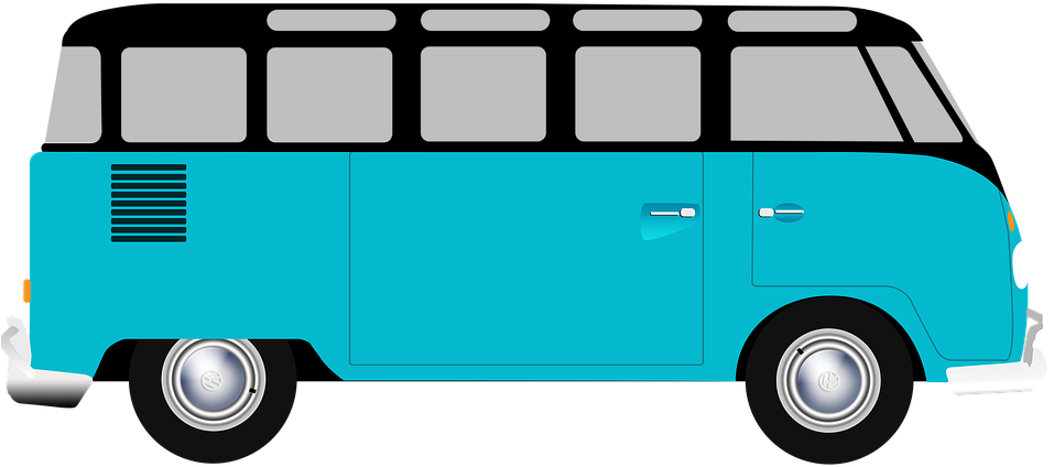 復古福斯廂型車側面視角 壁紙