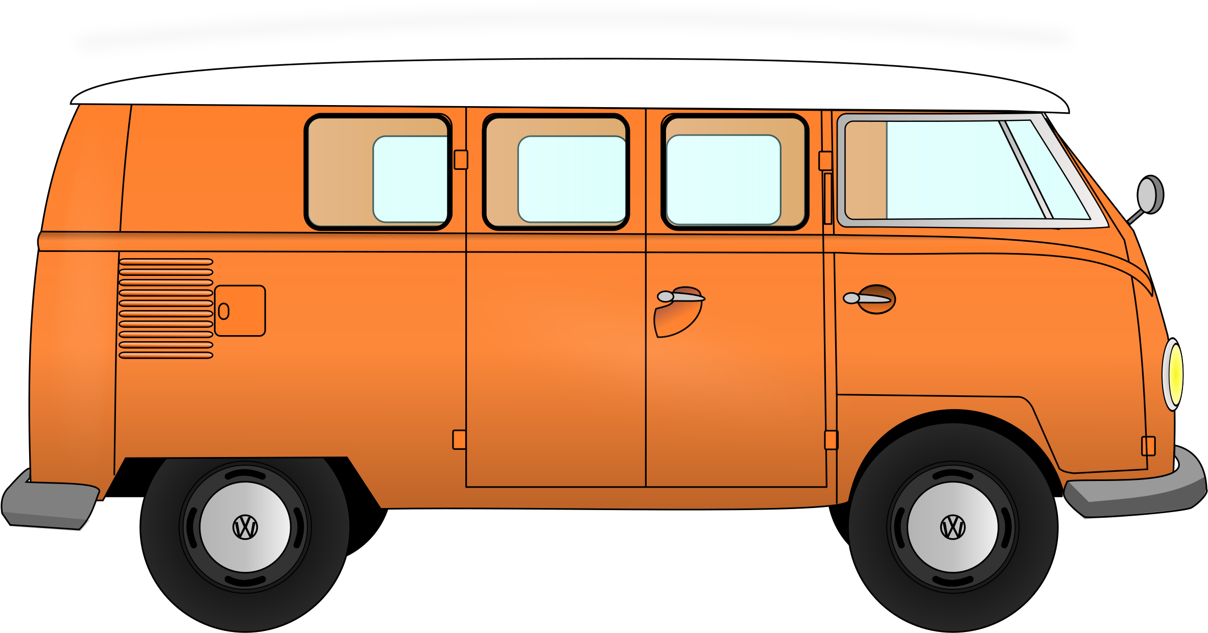 復古福斯露營車插畫 壁紙