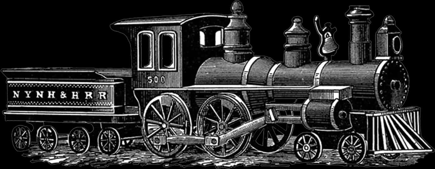 復古蒸汽火車插畫 壁紙