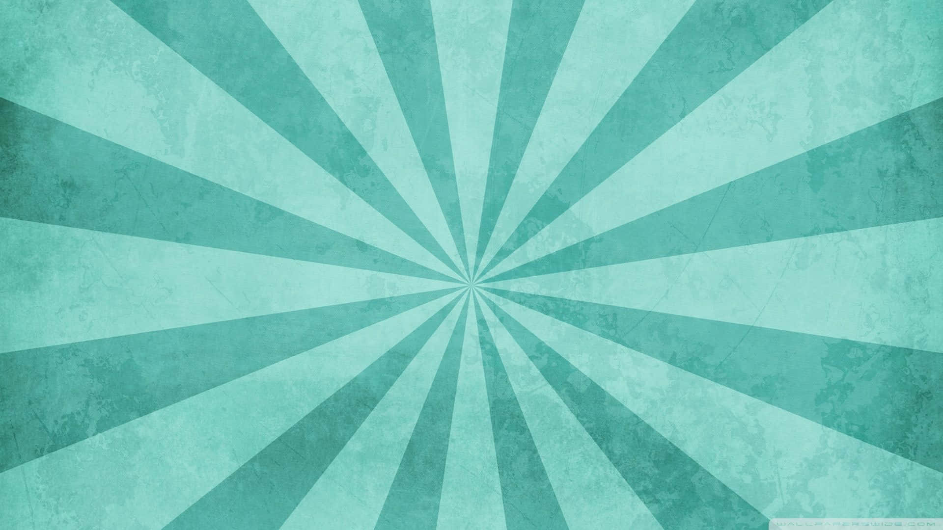 Minimalist Retro 桌布 壁紙 — 復古青綠色放射狀爆裂圖案，帶有從中心點向外輻射的紋理條紋。