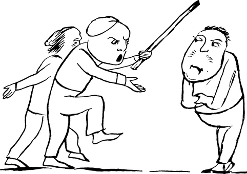 復古黑色剪影肖像 壁紙