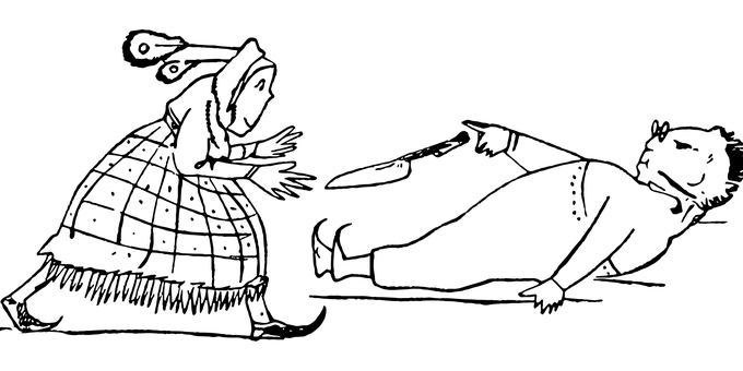 復古黑色剪影肖像 壁紙