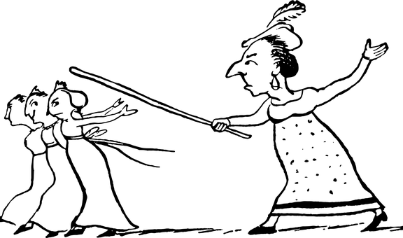 復古黑色剪影肖像 壁紙