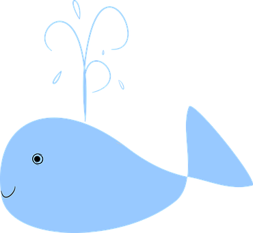微笑的卡通鯨魚 壁紙