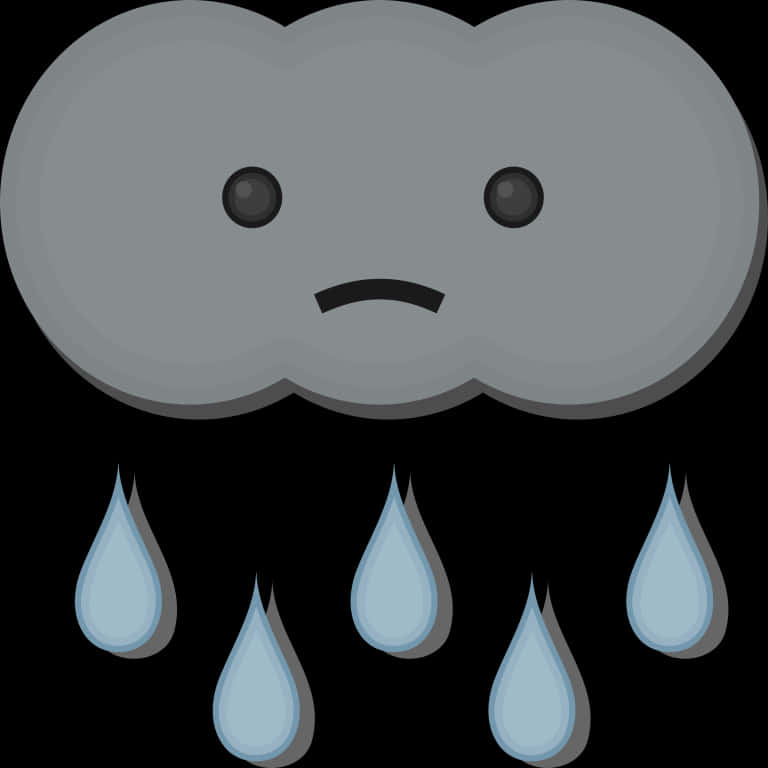 悲傷雨雲卡通 壁紙