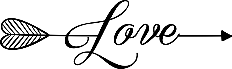 愛心箭矢圖形 壁紙